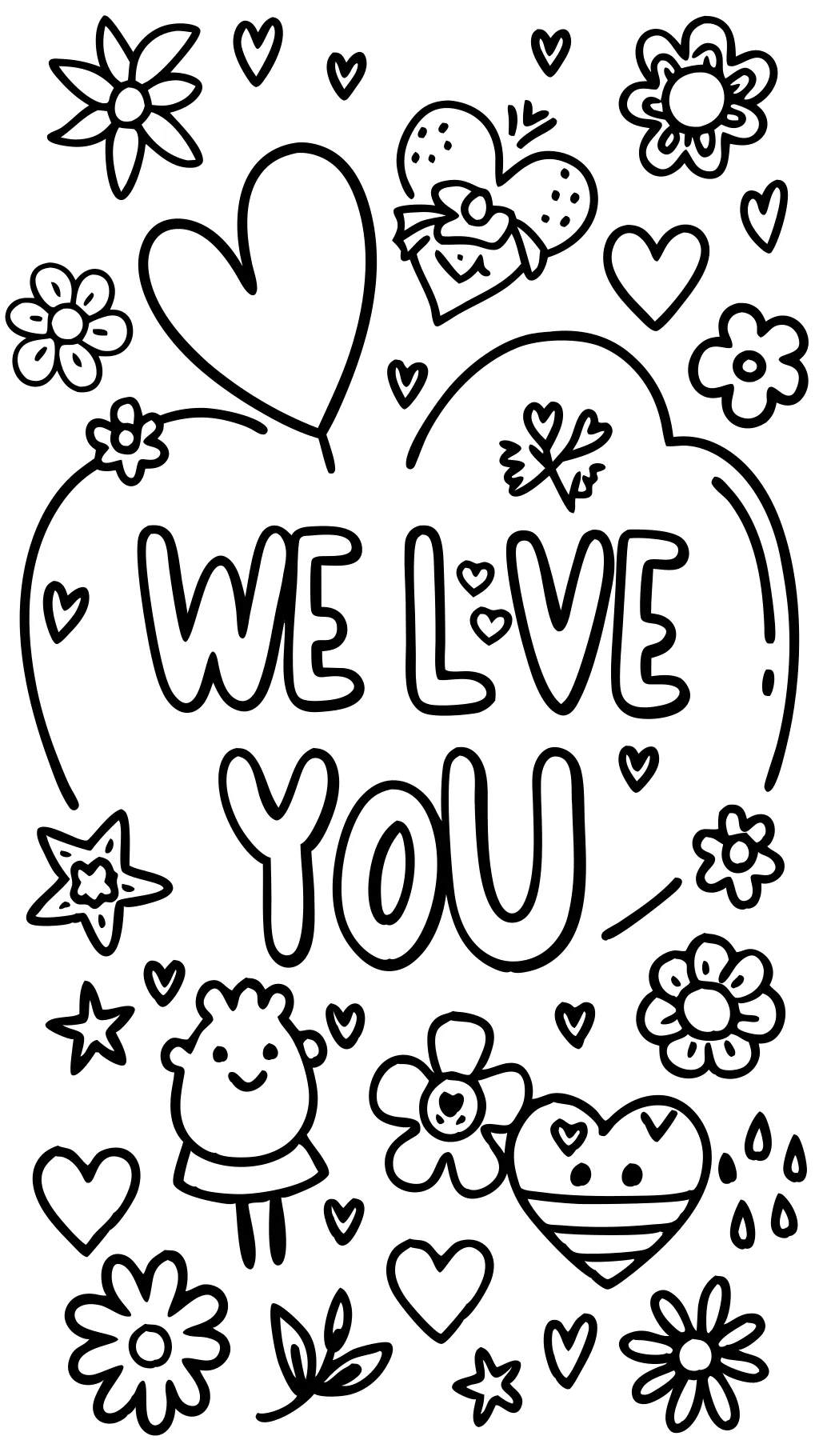 we love you coloring pages